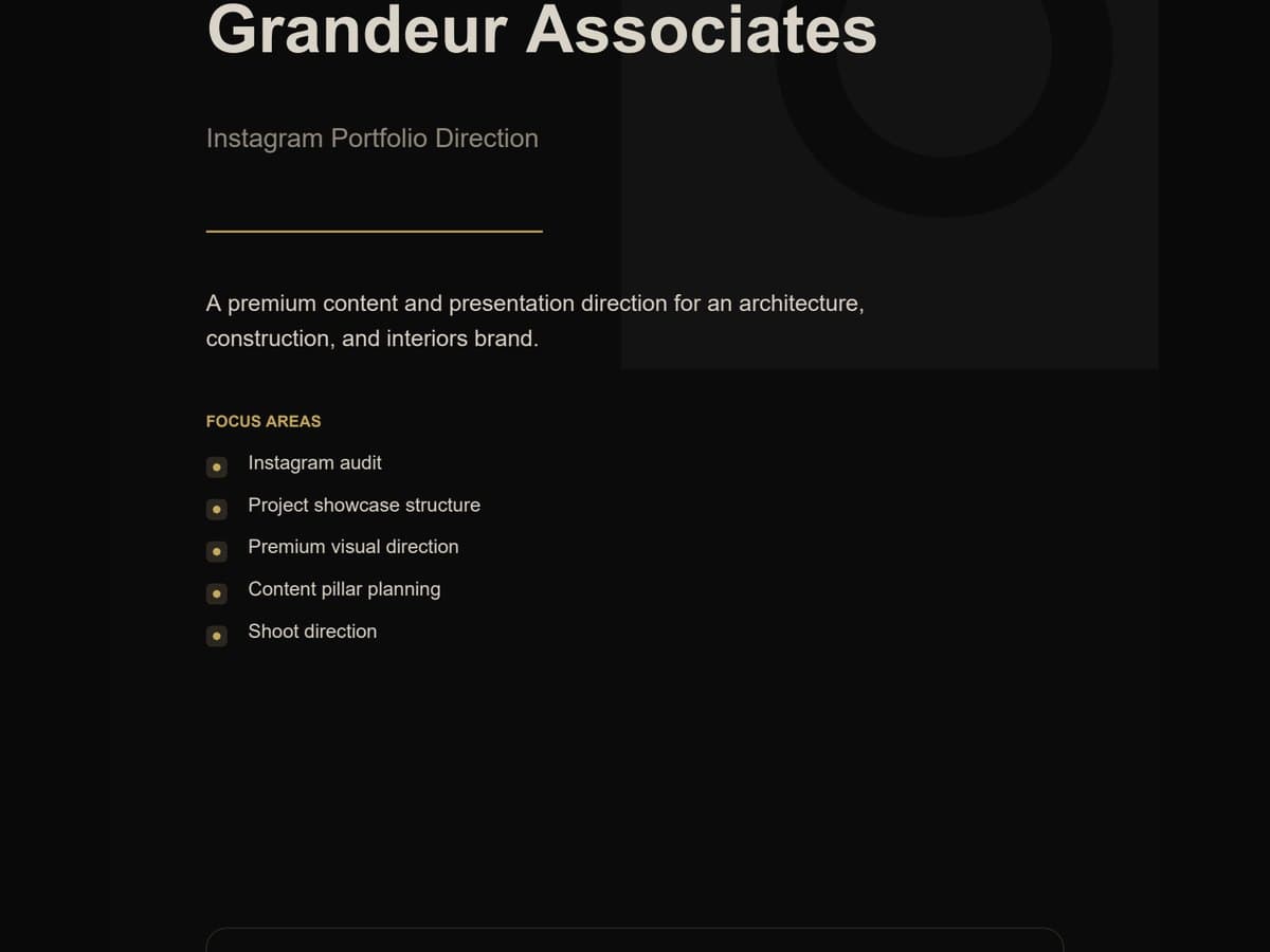 Grandeur Associates client direction preview